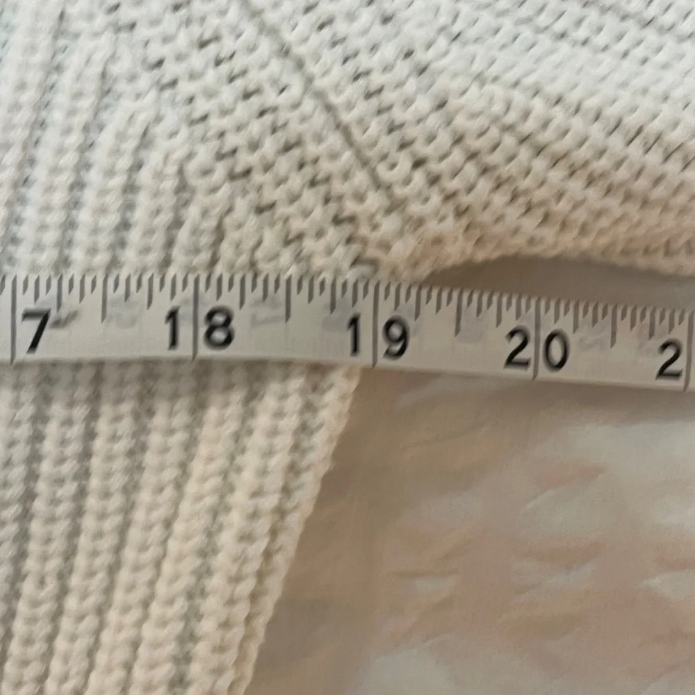 Zara Cotton Sweater, Mock Neck, Classic White, Medium - Picture 4 of 8